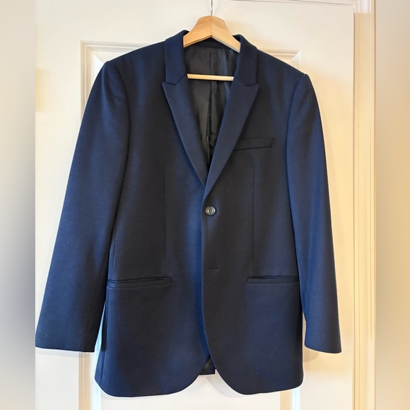 Men's Topman Slim Suit Navy Blazer